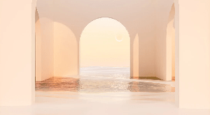 Papier peint panoramique design sunset arch - Muralconcept