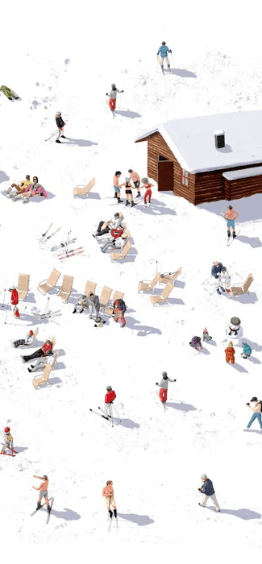 Carta da parati panoramica per l'après ski - Muralconcept