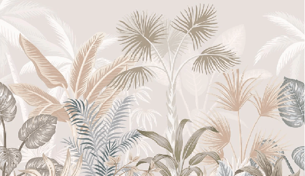 Papier peint panoramique jungle terracotta, XXL, tendance