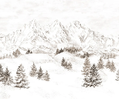 Papier peint montagne massif des Alpes