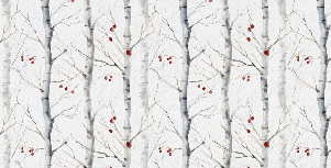 Papier peint peinture bouleau - Muralconcept