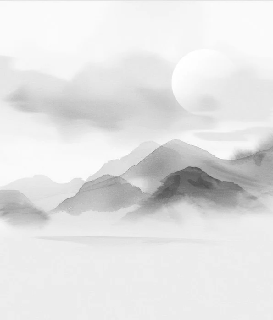 Papier peint montagnes voilées – Lueur sépia, XXL, tendance