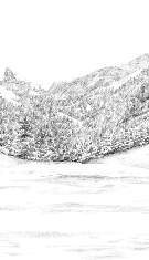 Papier peint montagne Suisse - Dent d'Oche - Muralconcept