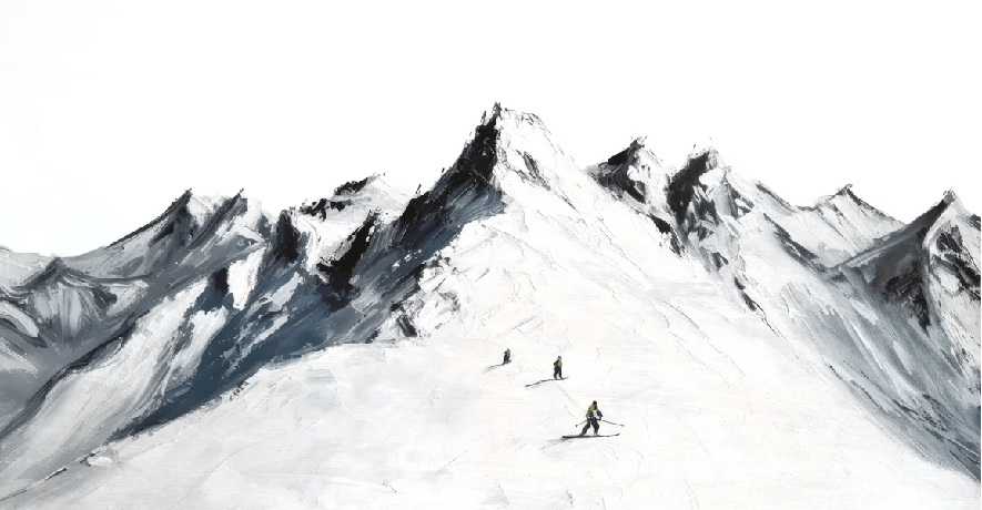 Papier peint ski alpinisme en montagne, XXL, tendance