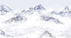 Papier peint Mont Everest bleu, XXL, tendance