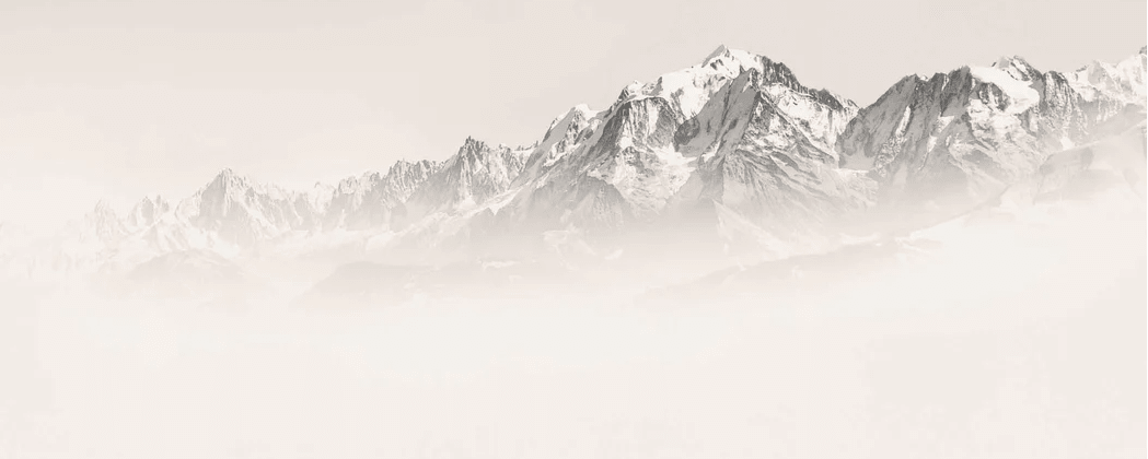 Papier peint Mont Blanc dans la brume sépia - Muralconcept