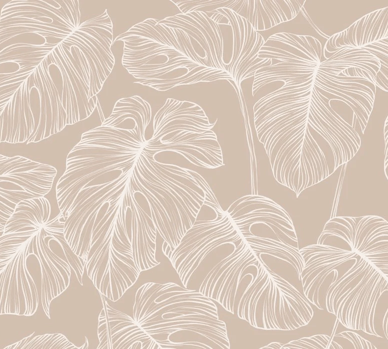 Papier peint feuille monstera sable - Muralconcept