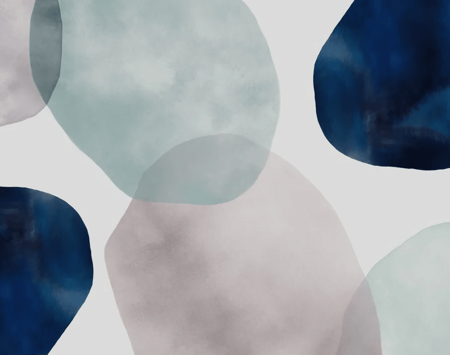 Papier peint cercle abstrait watercolor - Muralconcept