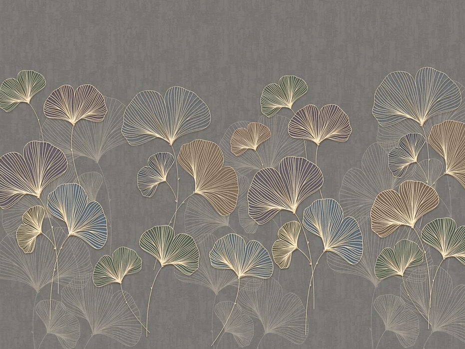 Papier peint panoramique ginkgo asie tendance, XXL, tendance