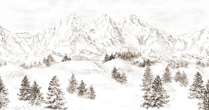 Papier peint montagne massif des Alpes