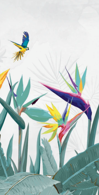 Papier peint salle de bain exotique balata, XXL, tendance