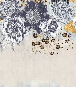 Retro floral wallpaper