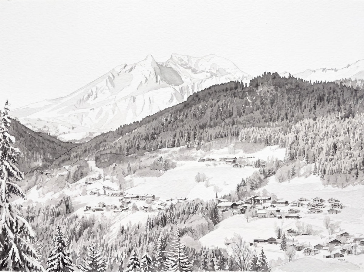 Morzine Panoramic Wallpaper – Skiing, Chalet, Mountains