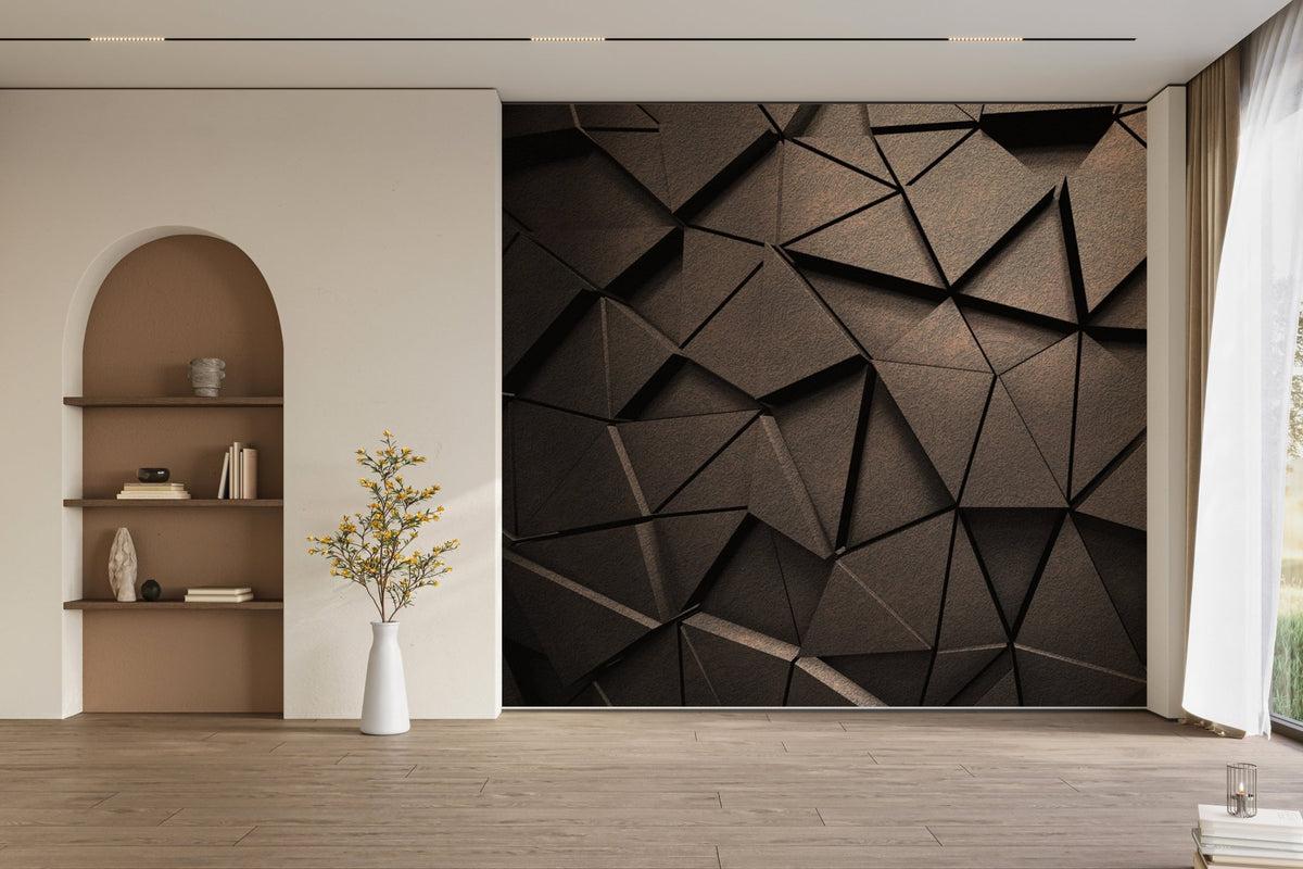 3D wallpaper black perspective rouille