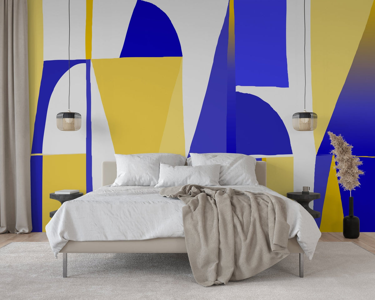 Majorelle Style Memphis Wallpaper