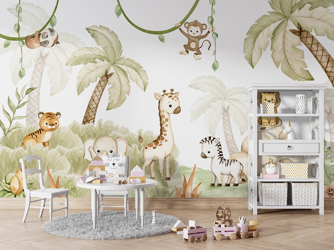 Savannah animals and softness wallpaper 