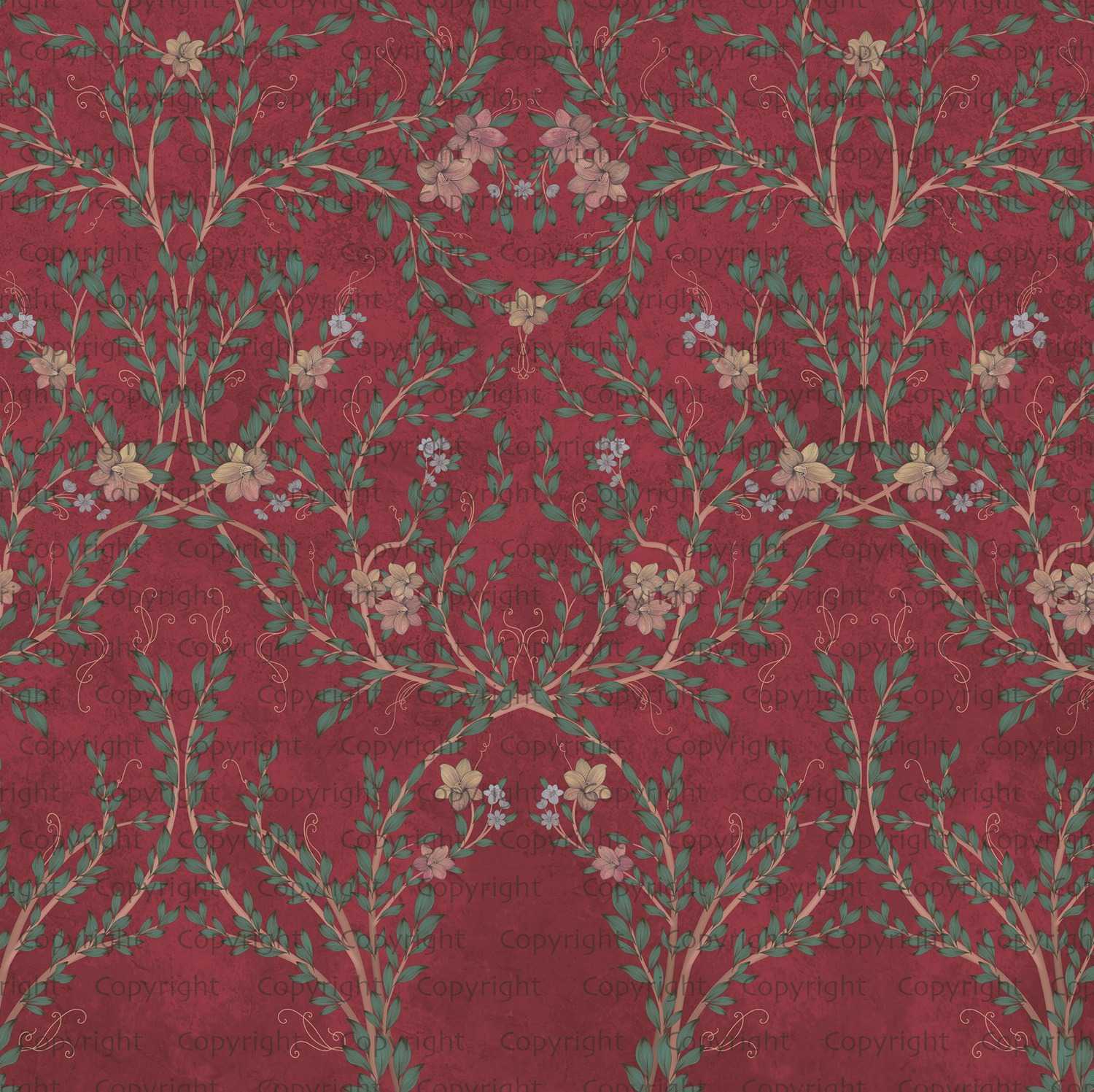 Papier peint anse de fleurs, XXL, tendance