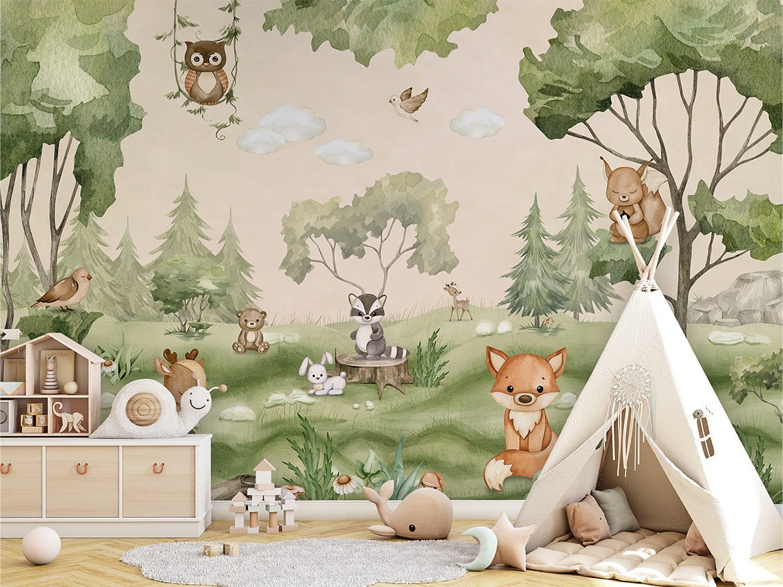 Baby animals plush wallpaper 