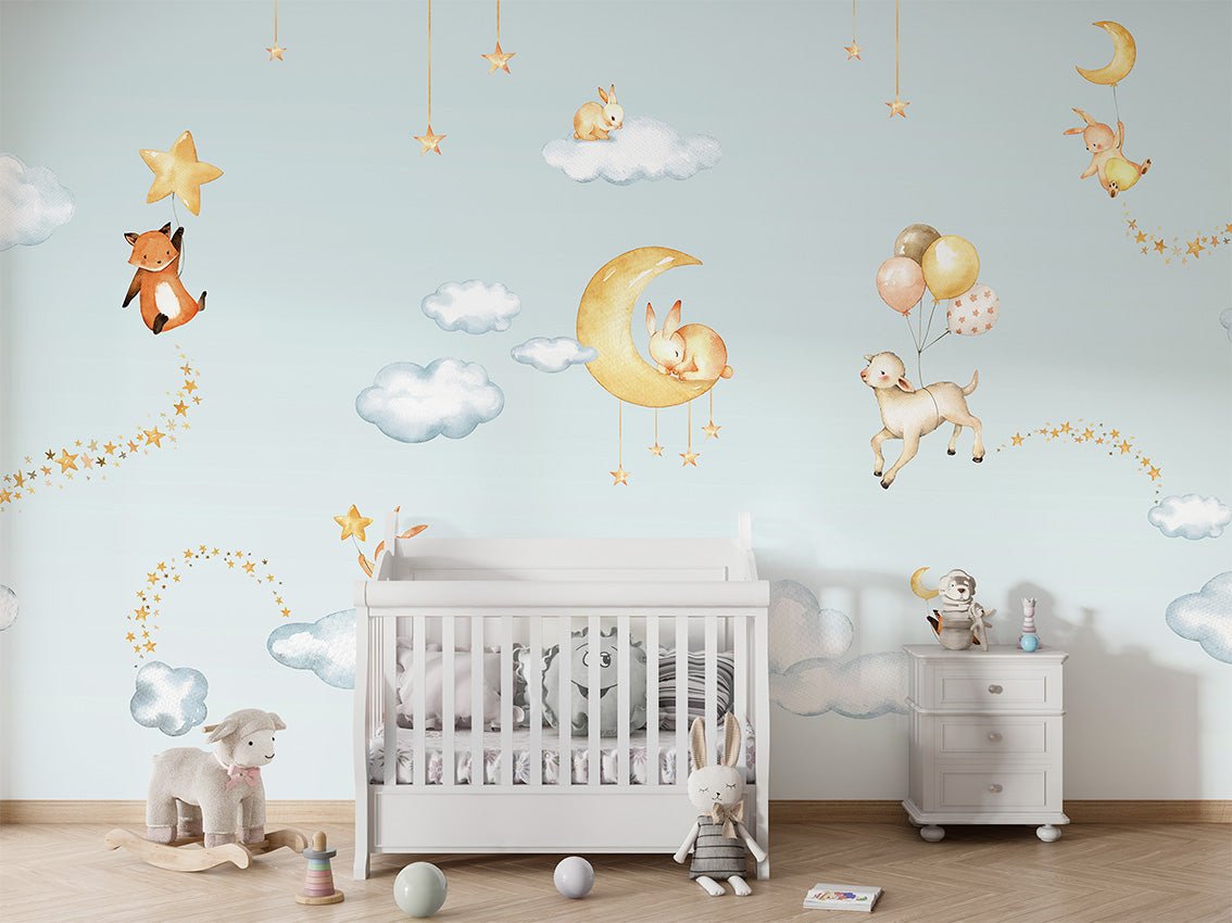 Baby wallpaper pretty dreams blue 