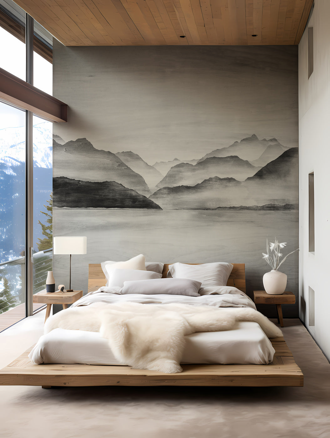 Papier Peint Sommets d'Argent | Les Bleus du Lac® - Silver Summits Wallpaper