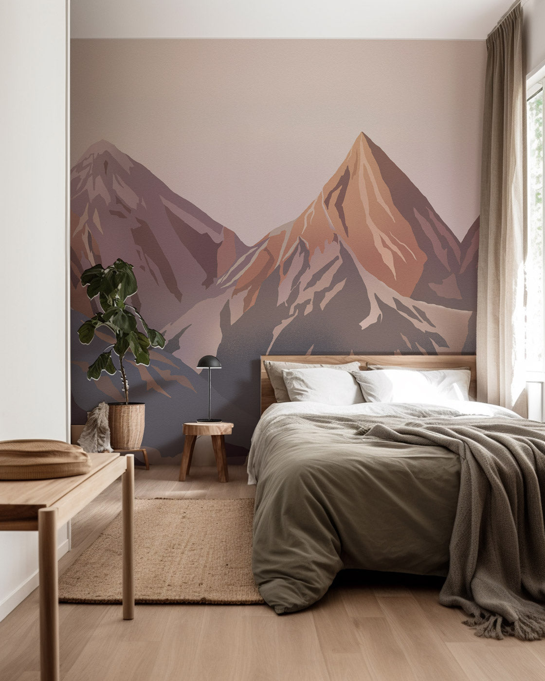 Papier peint panoramique - Lumière sur les cimes
