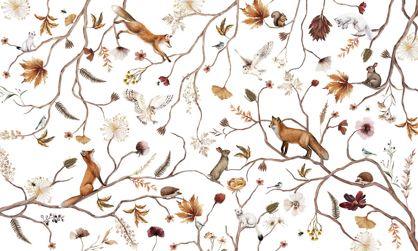 Papier peint enfant forêt aventure, XXL, tendance