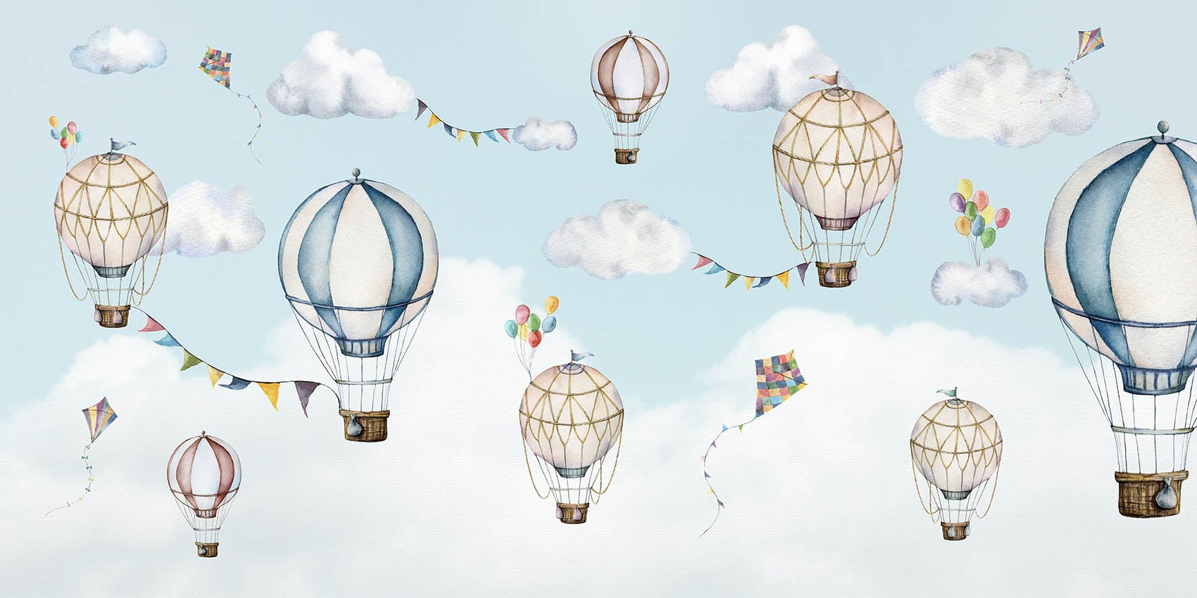 Hot-air balloons taking flight wallpaper