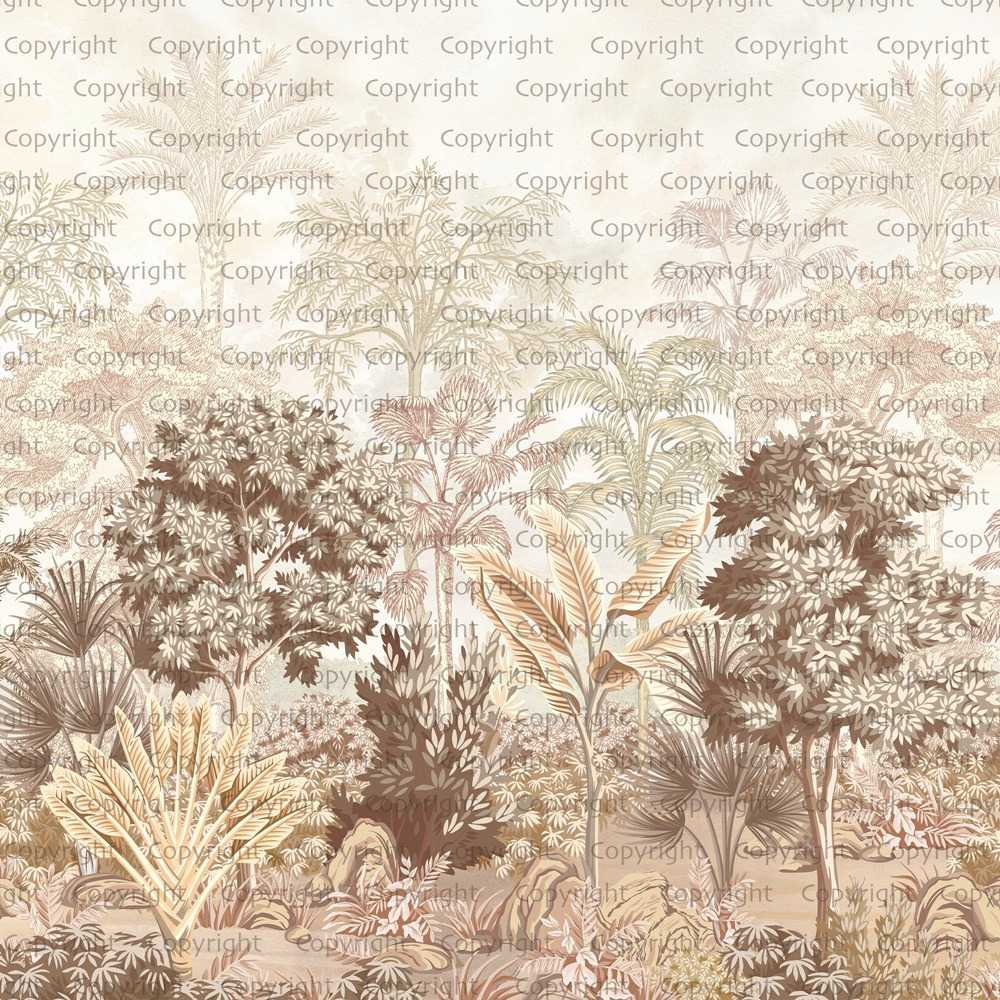 Luminous jungle wallpaper