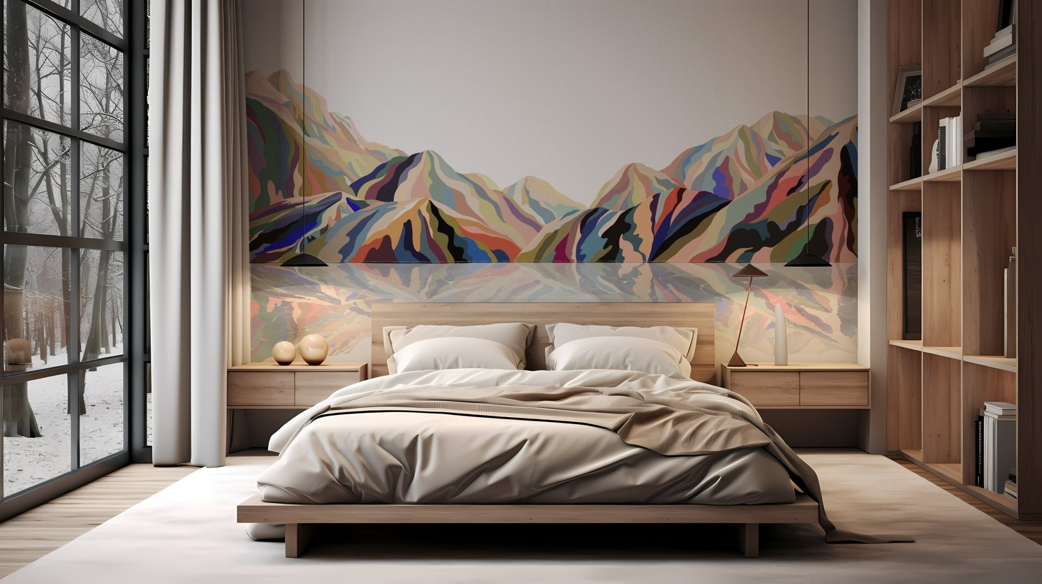 Papier peint Annecy arty color, mural concept, tendance