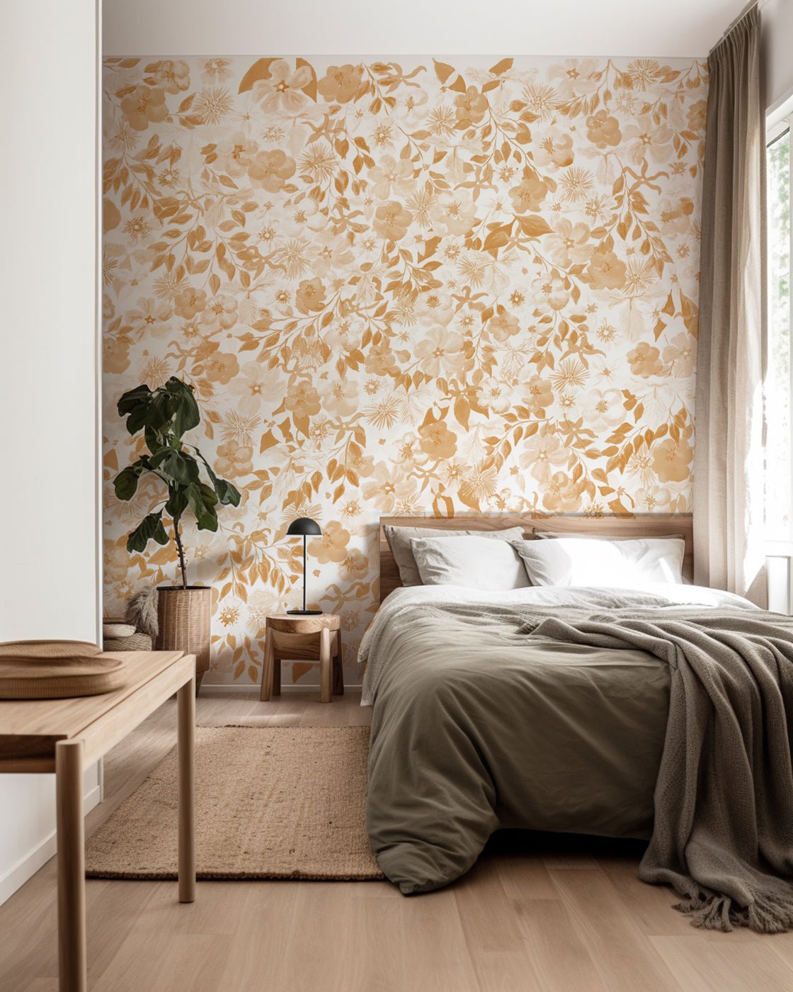 Papier peint aux fleurs colorés liberty – Artistique Floraison - Muralconcept