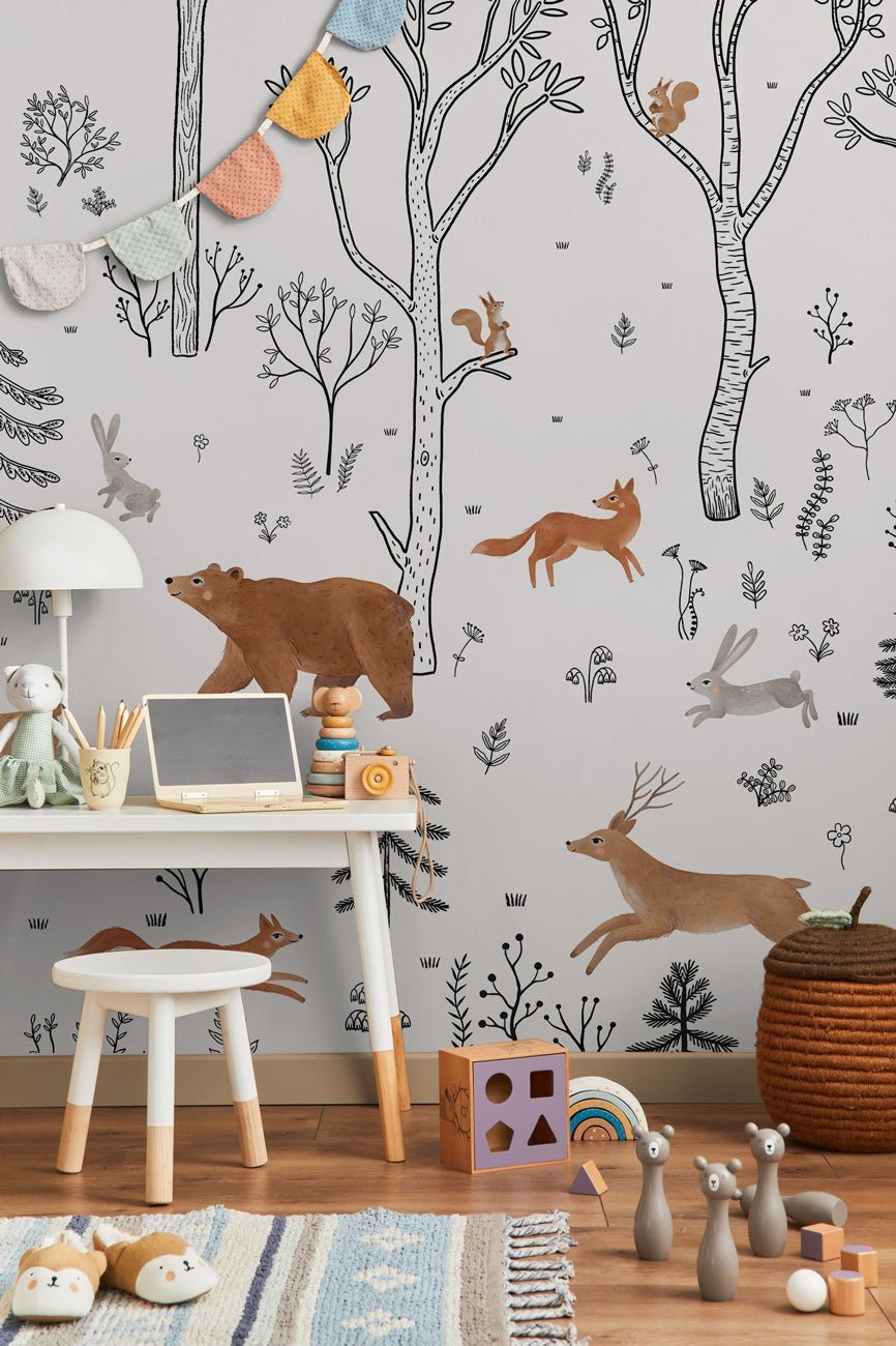 Papier peint enfant esprit de la forêt, XXL, tendance