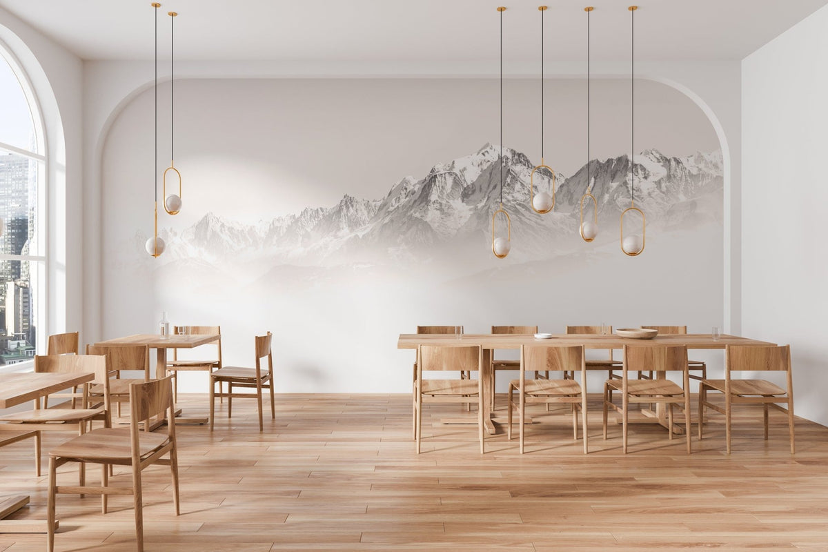 Mont Blanc wallpaper in sepia mist