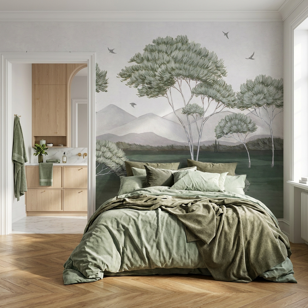 Panoramic wallpaper - Green Pines of Provence