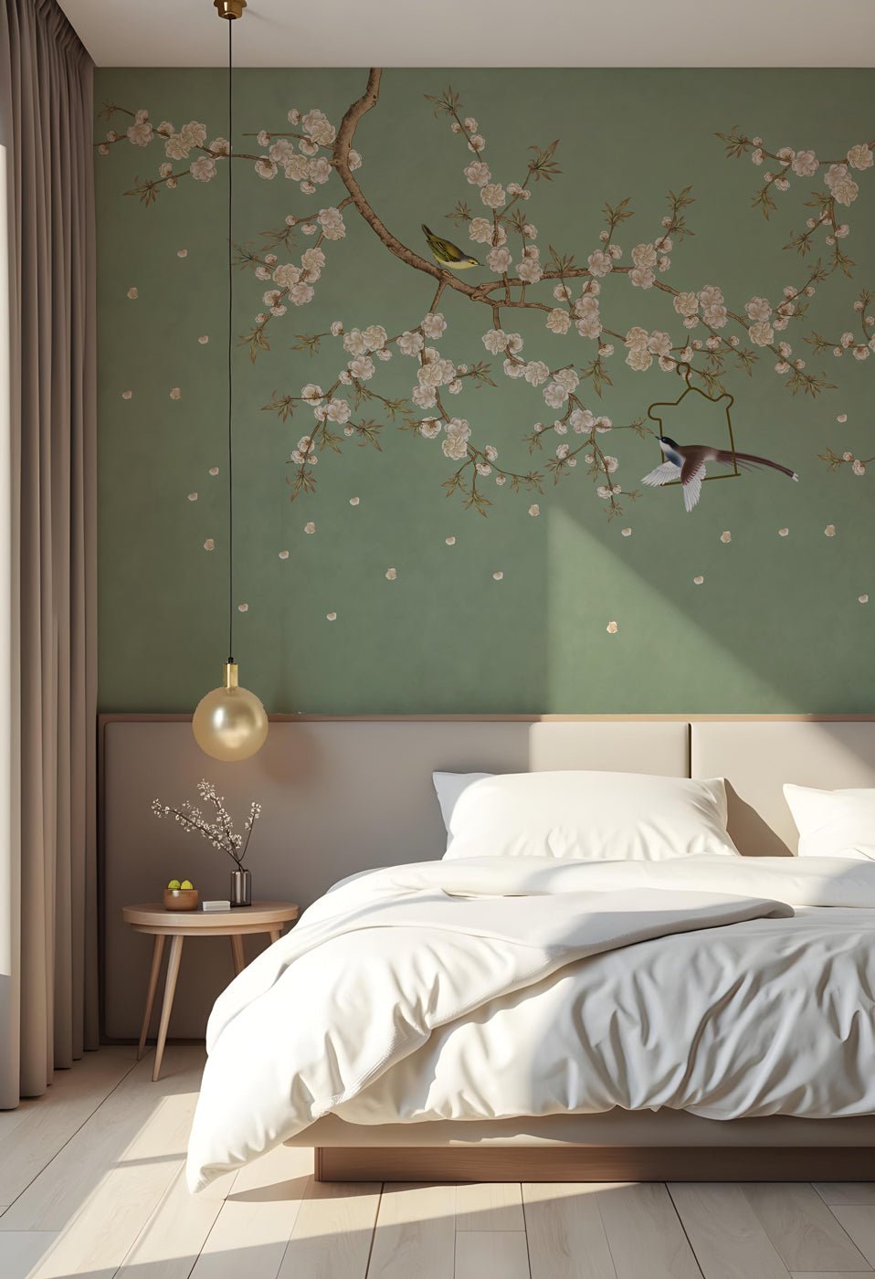 Zen sakura green wallpaper