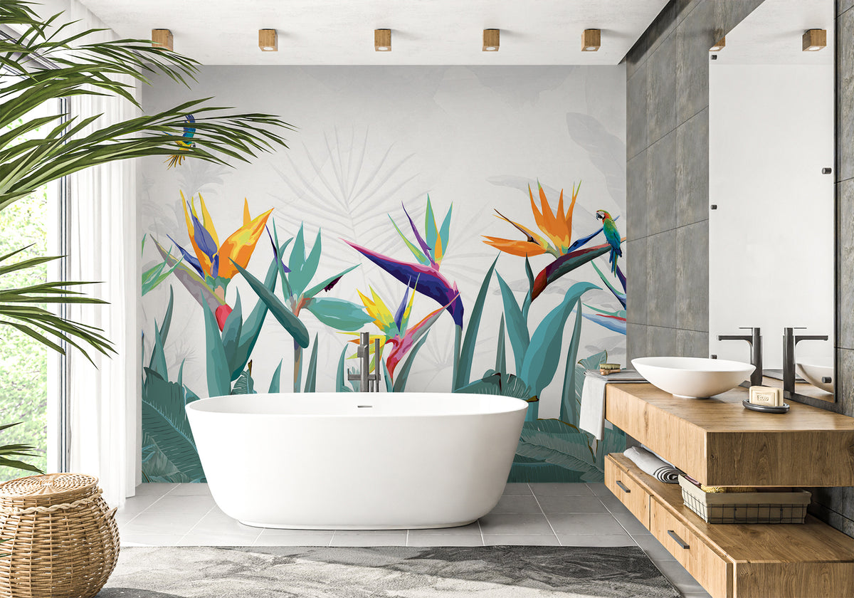 Balata exotic bathroom wallpaper