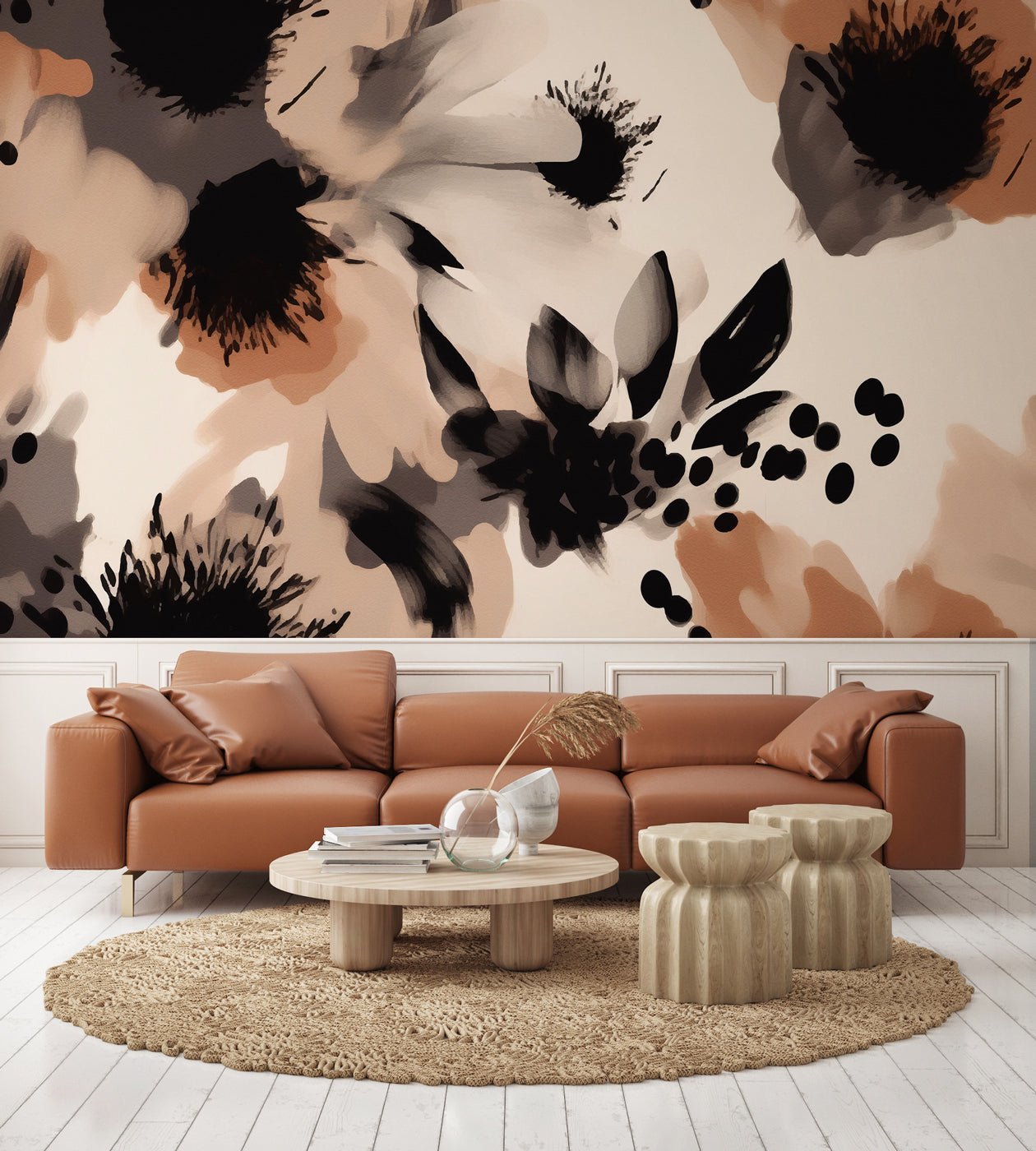 Papier peint fleur hypnotique - Muralconcept