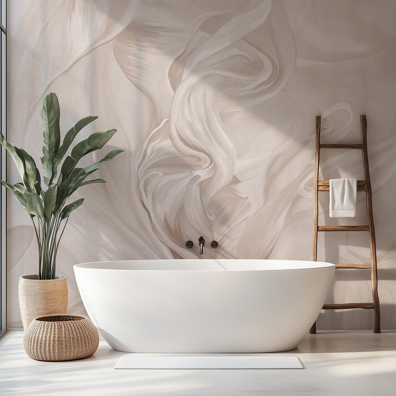 Papier peint contemporain – sublime flow sepia