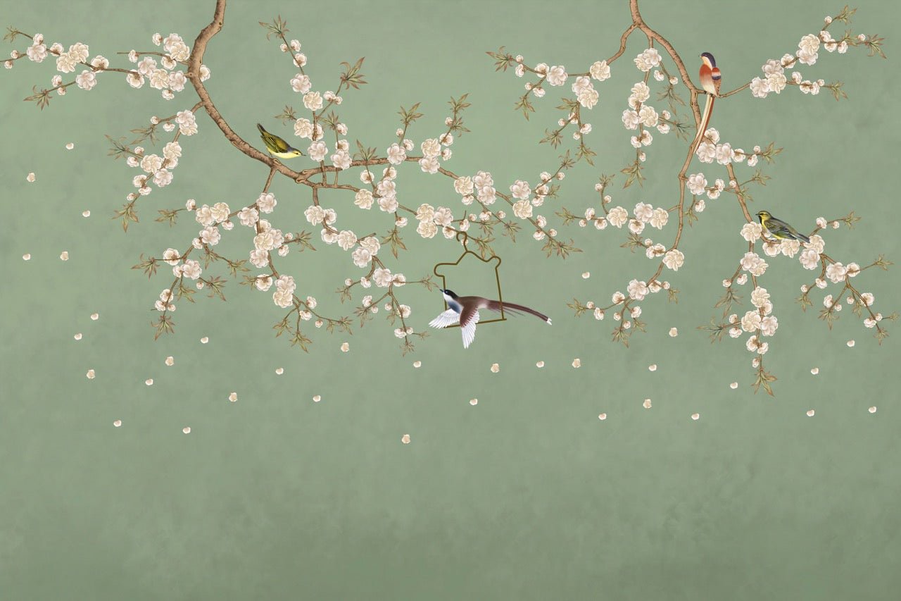 Zen sakura green wallpaper