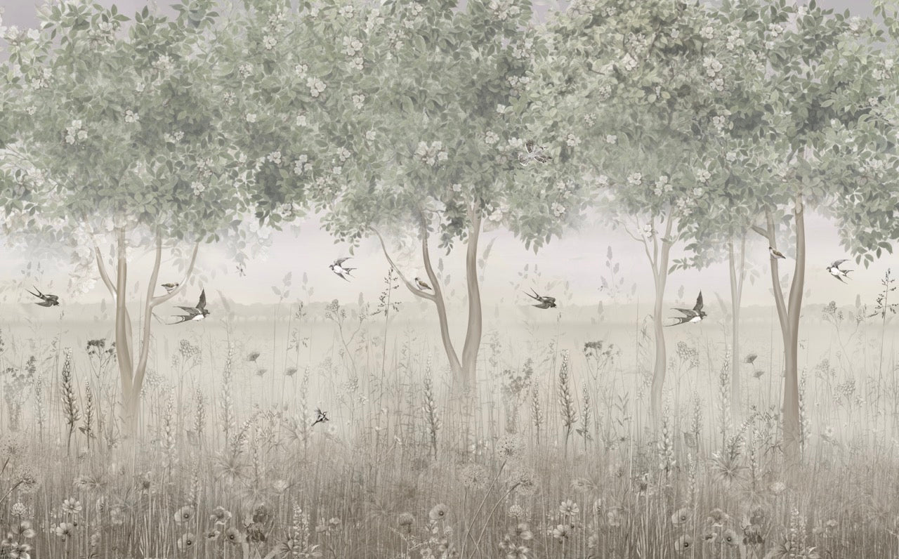 Papier peint panoramique clairière, XXL, tendance