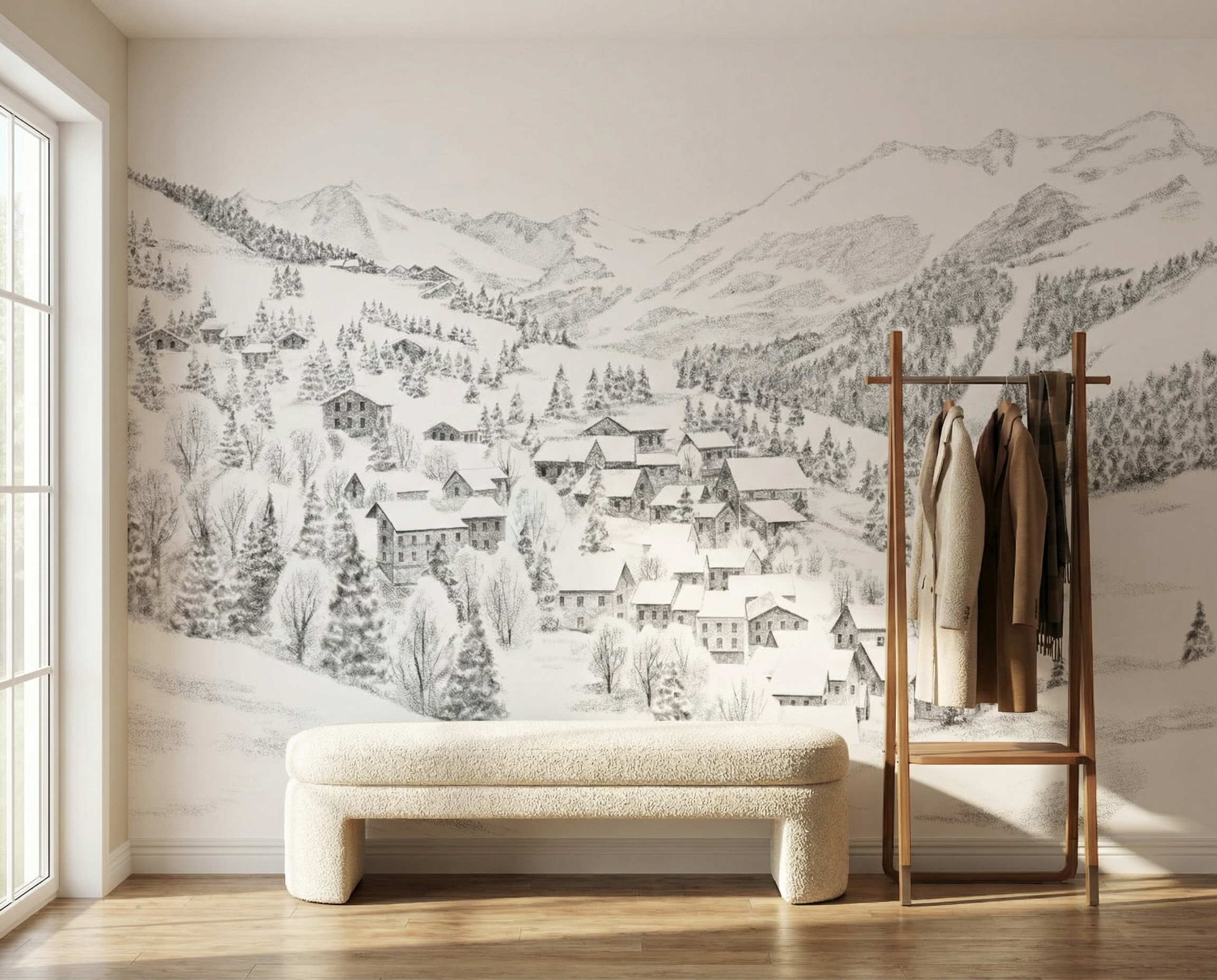 papier peint entrée