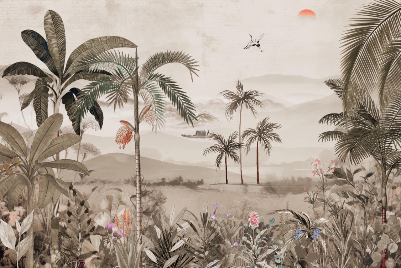 Papier peint l'art de la jungle peint, XXL, tendance