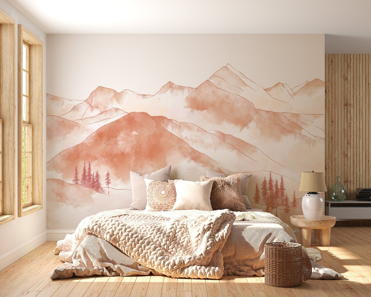 Papier peint montagne chaine des Aravis