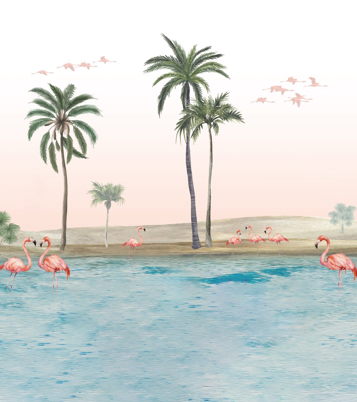 VP Flamingo oasis wallpaper L235cm x H265cm