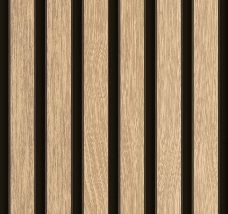 Papier peint tasseau de bois chêne effet - papier peint sur mesure francais - muralconcept