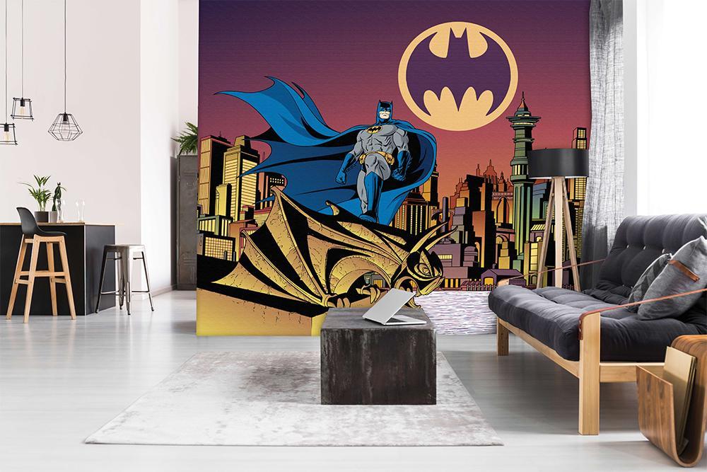 Panoramic wallpaper batman comic hero night