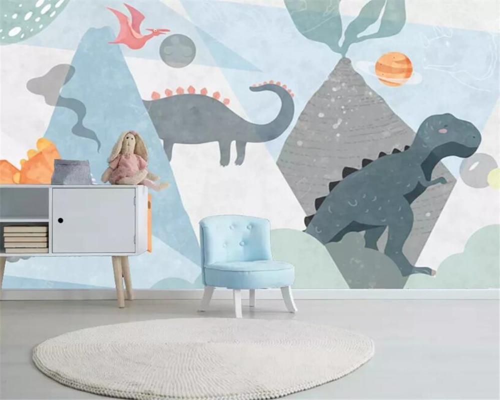 Papier peint Dinosaures Minimalistes - papier peint sur mesure francais - muralconcept
