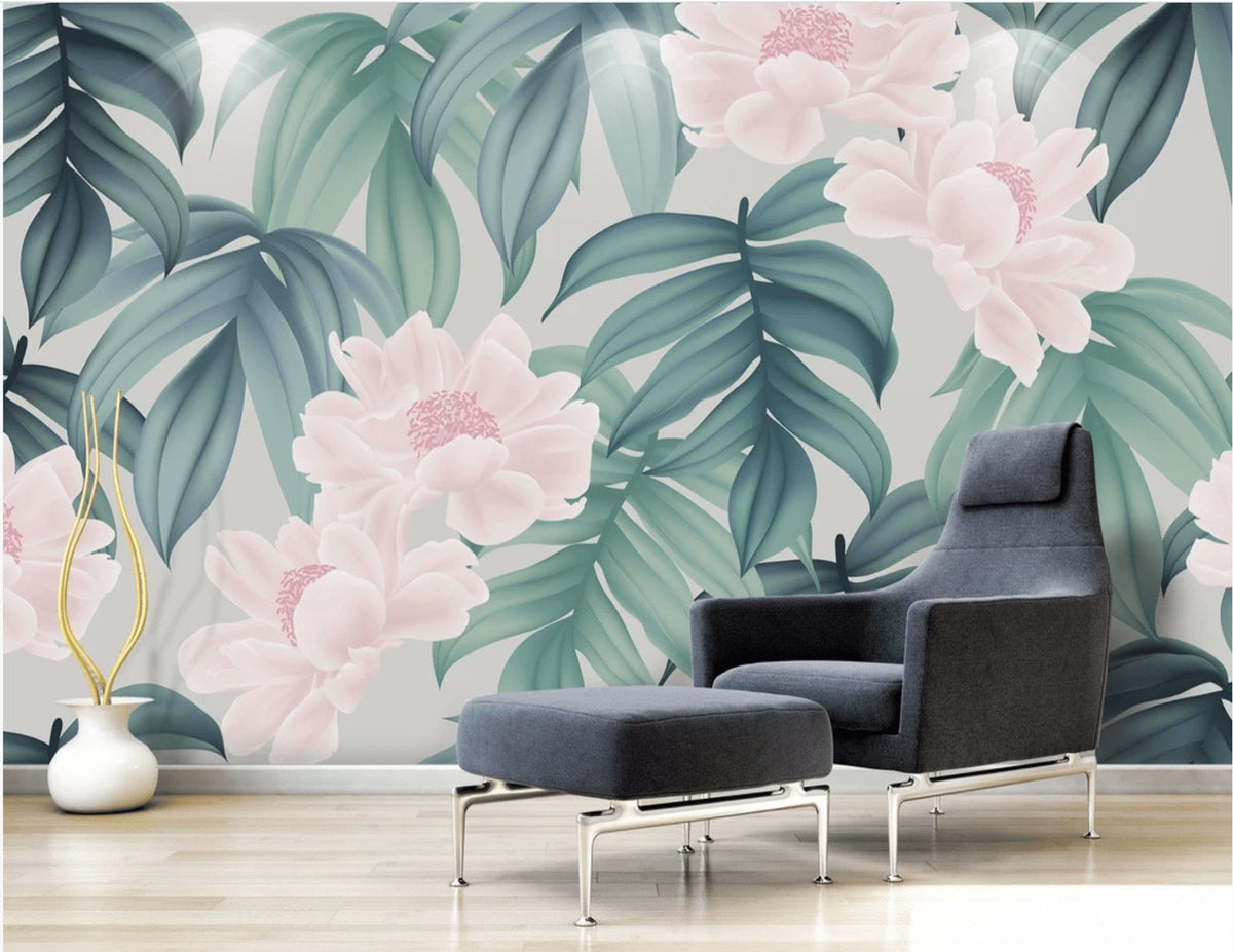 Noumea floral non-woven wallpaper