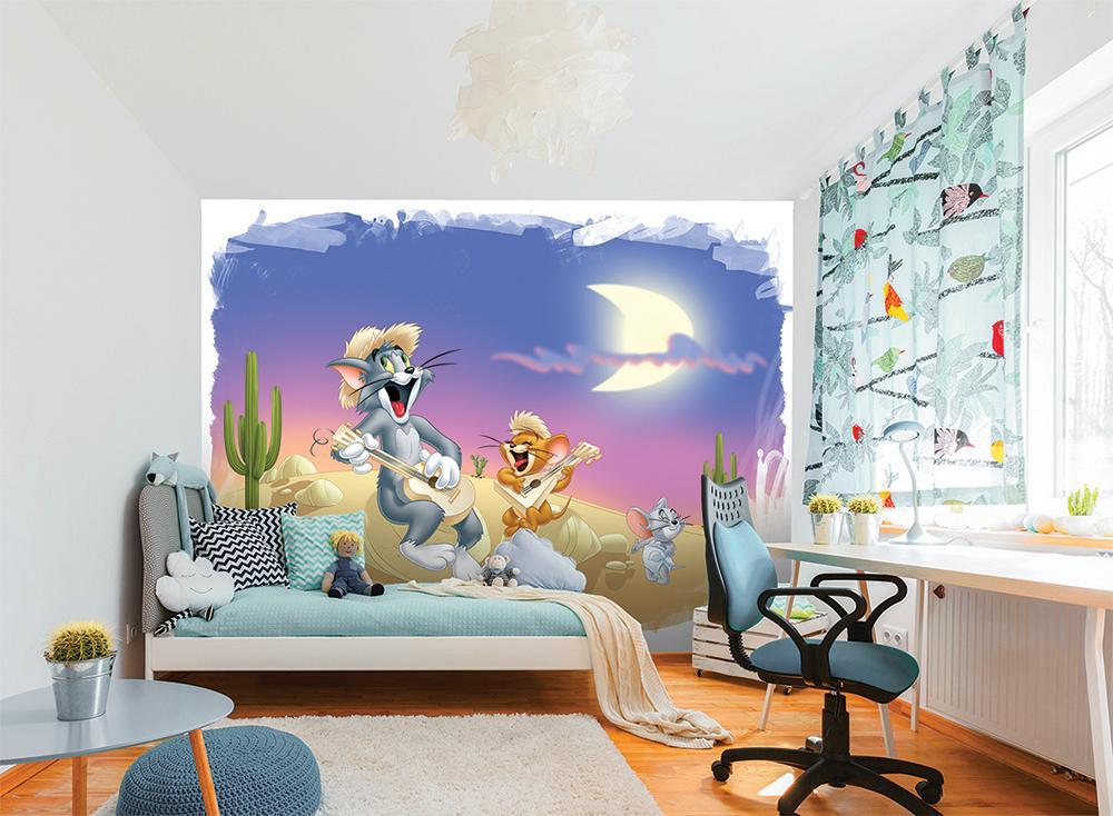 Tom & Jerry cartoon panoramic wallpaper musical night in texas