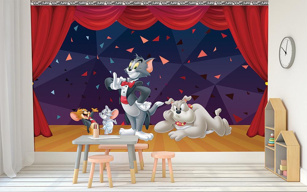 Tom & Jerry cartoon panoramic wallpaper magic show performance