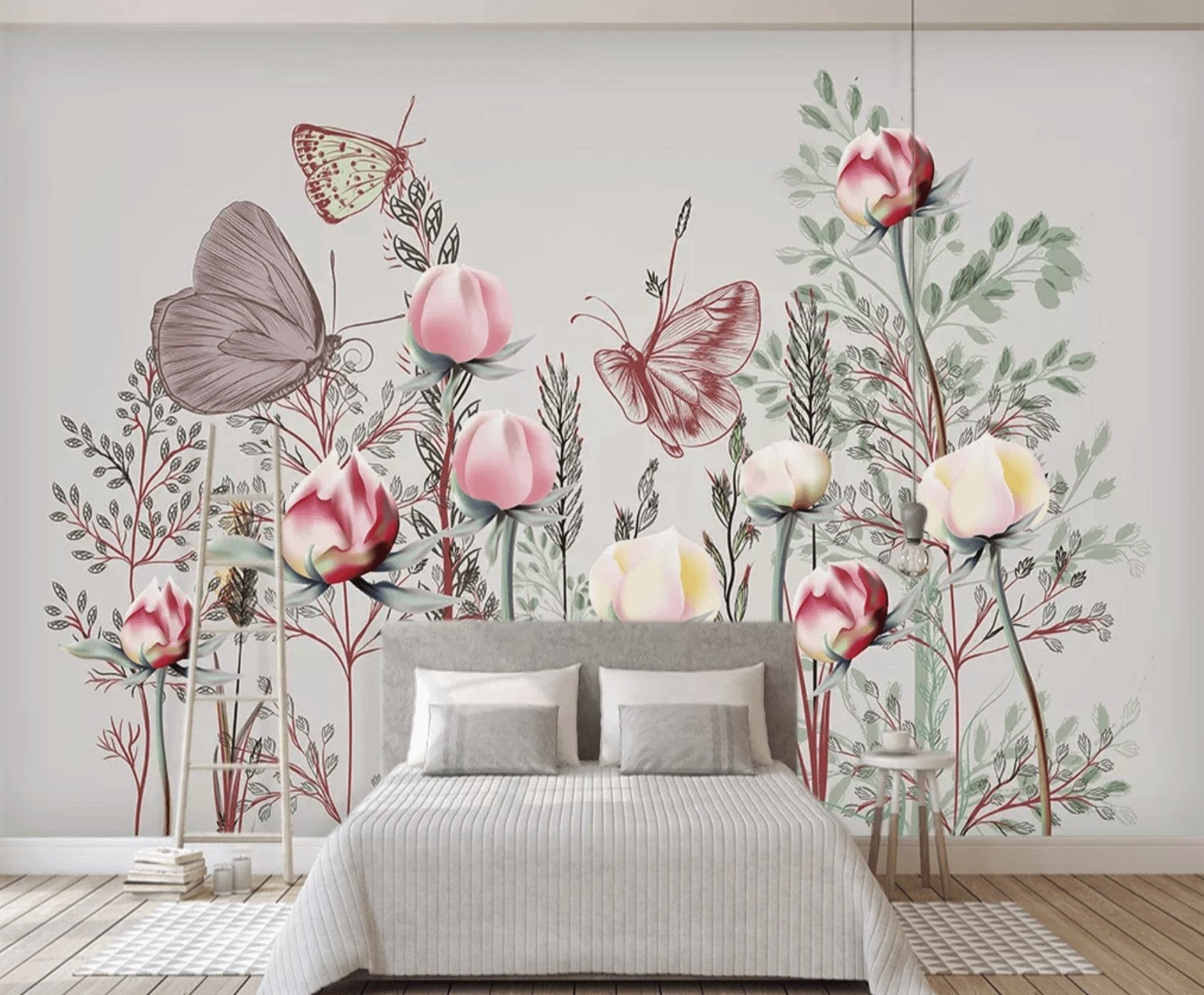 Papier peint panoramique Fleur & Tulipe - papier peint sur mesure francais - muralconcept